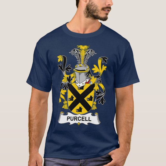 Purcell Coat of Arms Familienwappen T-Shirt (Vorderseite)