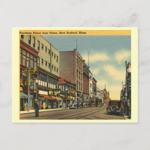Purchase St., New Bedford, Massachusetts Vintage Postkarte