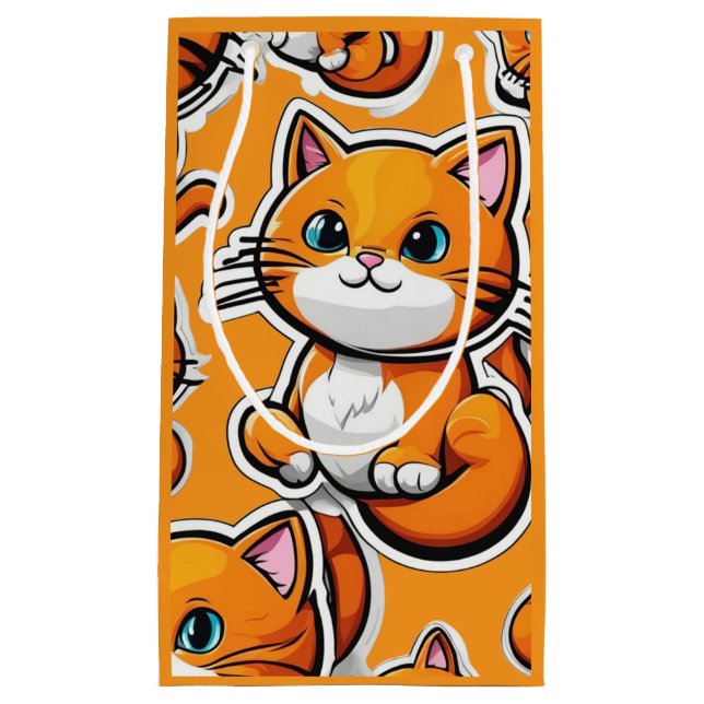 Purdy Orange Kitty Kleine Geschenktüte (Vorderseite)