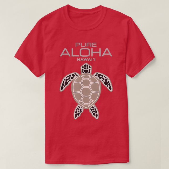 Pure Aloha Hawaii Sea Turtle Modern Hawaiian Desig T-Shirt (Design vorne)