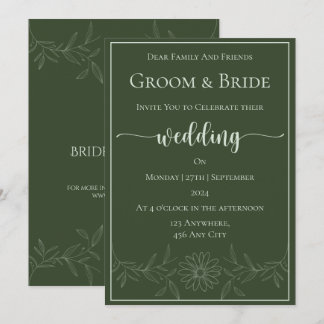 Pure Bliss: Daisy-Blume-Hochzeit Einladung