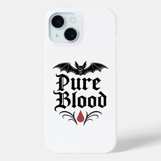 Pure Blood Gothic Bat Design | Dark Vampire Case-Mate iPhone Hülle (Rückseite)