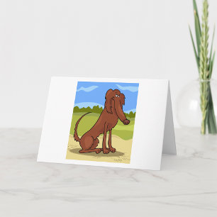 Pure Bred Irish Setter Dog Karte