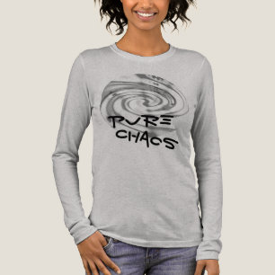 "Pure Chaos" Schwarz-Grau-Swirl-Humorische Botscha Tri-Blend Shirt