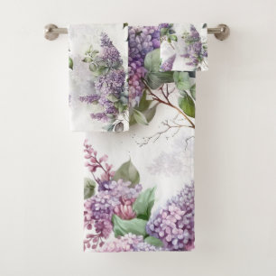 Pure Elegance Lilac Towel Ensemble Badhandtuch Set