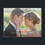 Pure Elegance Wedding Thank You Card - White<br><div class="desc">Sending out your thank you note will be a breeze with this chic and stylish thank you postcard. Also gut in other colors and as folded cards. Design © berryberrysweet.com</div>