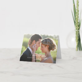 Pure Elegance Wedding Thank You Card - White Dankeskarte