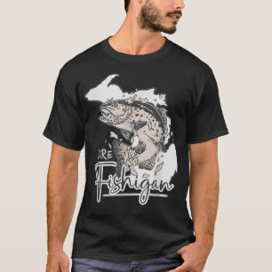 Pure Fishigan Men Women Fisherman Staat von Michig T-Shirt