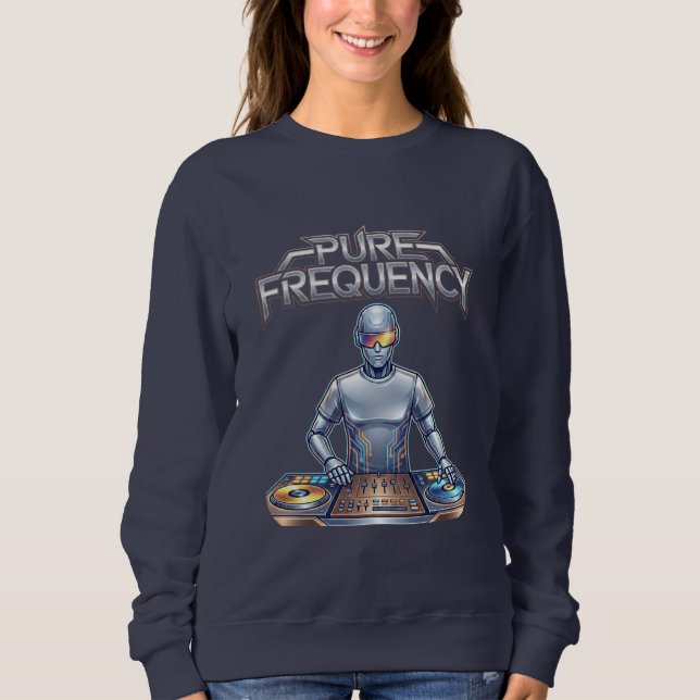 Pure Frequency – Electronic Music Art Sweatshirt (Vorderseite)