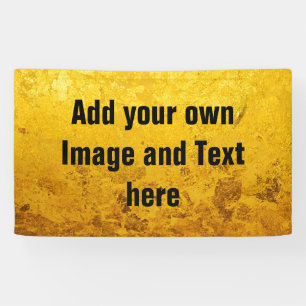 PURE GOLD LEAF Muster + Ihr Text / Foto Banner