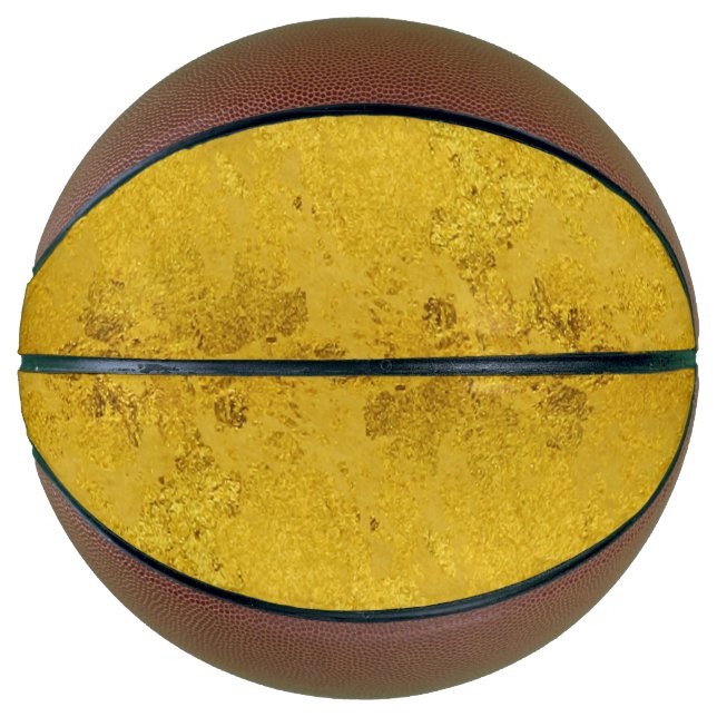PURE GOLD LEAF Muster + Ihr Text / Foto Basketball (Vorderseite)