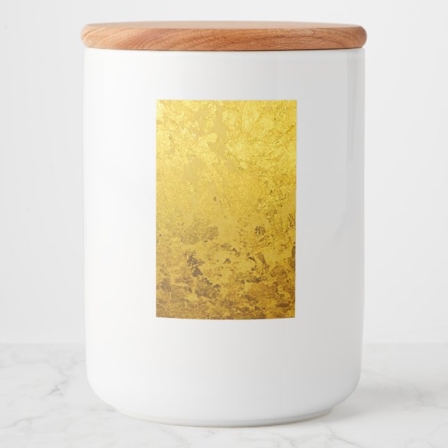 PURE GOLD LEAF Muster + Ihr Text / Foto Lebensmitteletikett (Vorderseite)