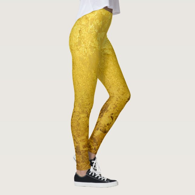 PURE GOLD LEAF Muster + Ihr Text / Foto Leggings (Rechts)