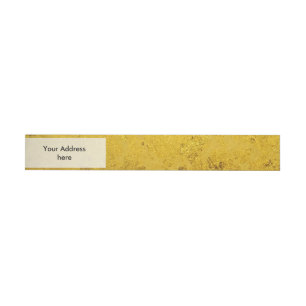 PURE GOLD LEAF Muster + Ihr Text / Foto Rundum-Adressaufkleber