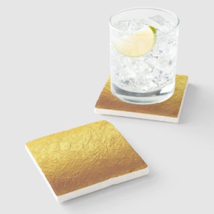PURE GOLD Paper Pattern + Ihr Text / Bild Steinuntersetzer