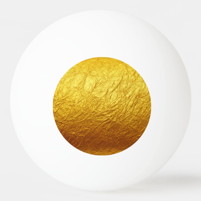PURE GOLD pattern / gold paper Tischtennisball (Rückseite)