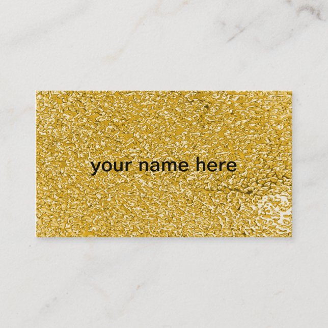 PURE GOLD Splatter Pattern + your text Visitenkarte (Vorderseite)