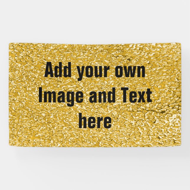 PURE GOLD Spritzer Pattern + Ihr Text / Foto Banner (Horizontal)