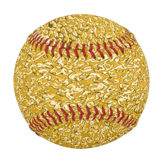 PURE GOLD Spritzer Pattern + Ihr Text / Foto Baseball (Vorderseite)