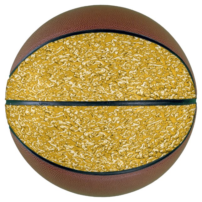 PURE GOLD Spritzer Pattern + Ihr Text / Foto Basketball (Vorderseite)