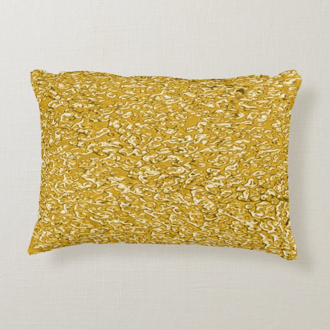 PURE GOLD Spritzer Pattern + Ihr Text / Foto Dekokissen (Rückseite)