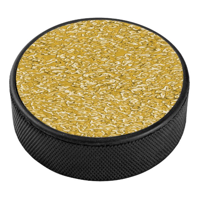 PURE GOLD Spritzer Pattern + Ihr Text / Foto Eishockey Puck (3/4)