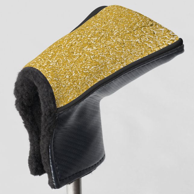 PURE GOLD Spritzer Pattern + Ihr Text / Foto Golf Headcover (3/4 Vorderseite)