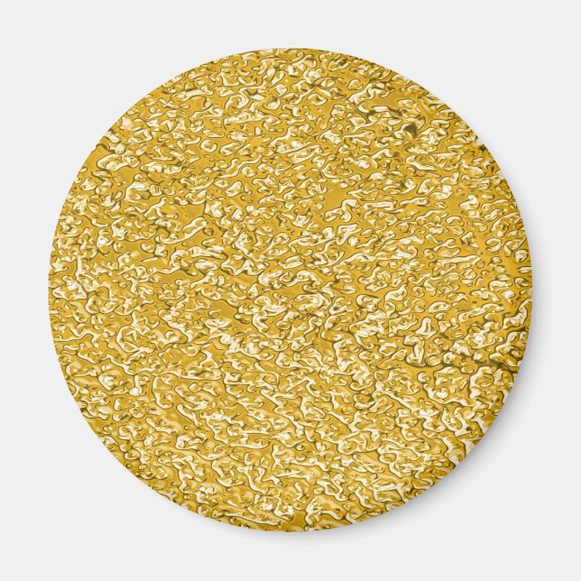 PURE GOLD Spritzer Pattern + Ihr Text / Foto Magnet (Vorne)