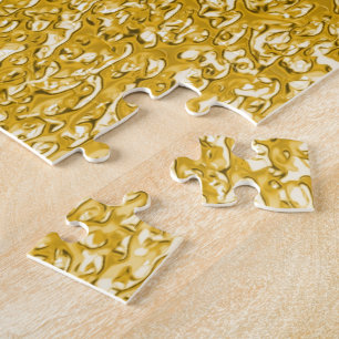 PURE GOLD Spritzer Pattern + Ihr Text / Foto Puzzle