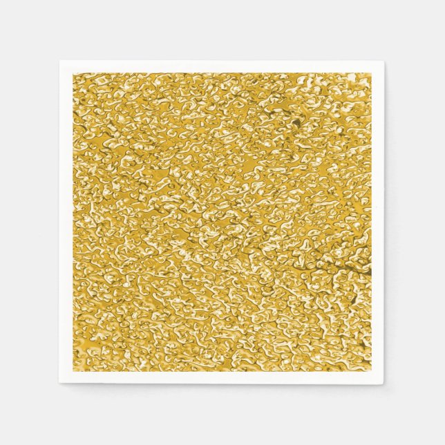 PURE GOLD Spritzer Pattern + Ihr Text / Foto Serviette (Vorderseite)