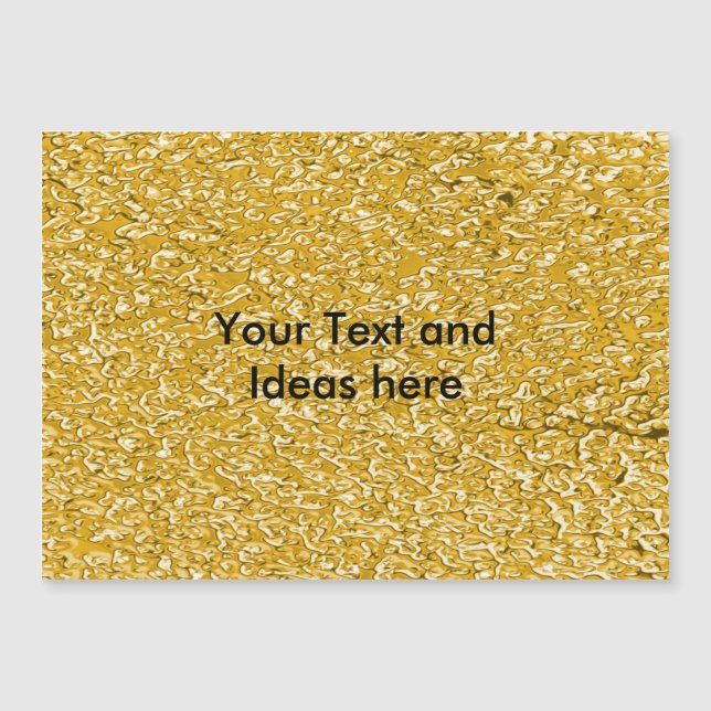 PURE GOLD Spritzer Pattern + Ihre Texte / Ideen Magnetkarte (Vorderseite)