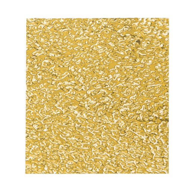 PURE GOLD Spritzer Pattern + Text Notizblock (Vorderseite)