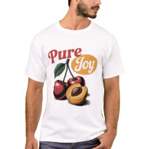 Pure Joy Cherries Apricot Retro Christliches T-Shi