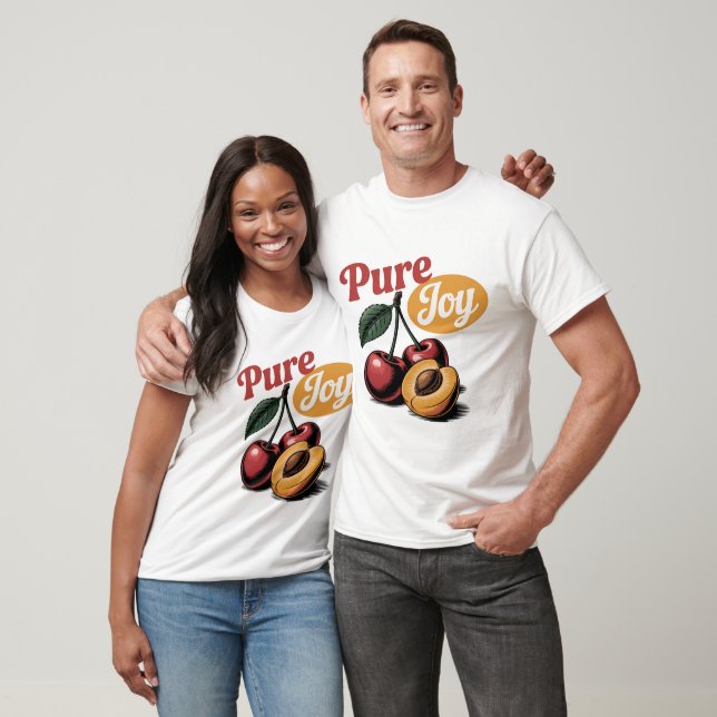 Pure Joy Cherries Apricot Retro Christliches T-Shi T-Shirt (Unisex)