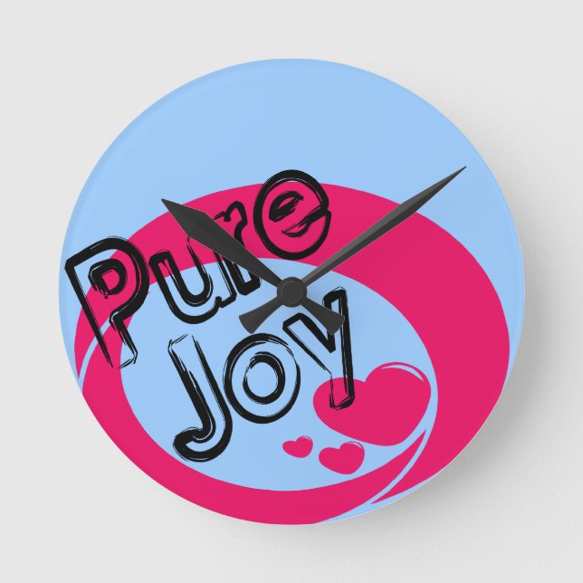 Pure Joy Clock Runde Wanduhr (Vorderseite)