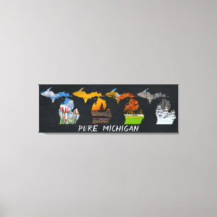 Pure Michigan Seasons Artwork Canvas Print Leinwanddruck