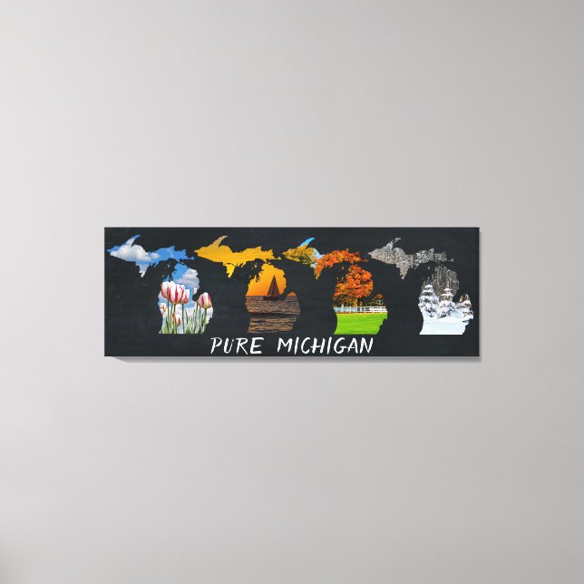 Pure Michigan Seasons Artwork Canvas Print Leinwanddruck (Vorderseite)