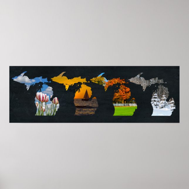 Pure Michigan Seasons Artwork Poster (Vorne)