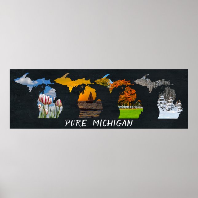 Pure Michigan Seasons Artwork Poster (Vorne)
