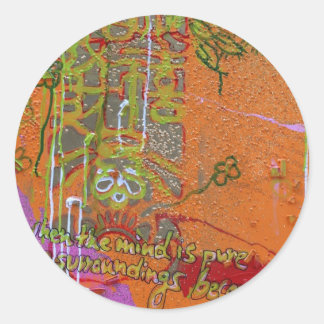 "Pure Mind" Runder Aufkleber