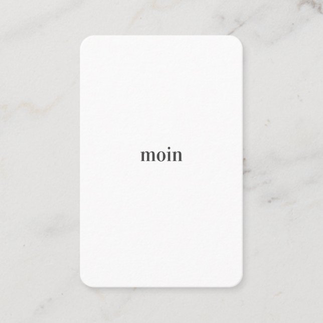 Pure Moin/Hello Visitenkarte (Vorderseite)