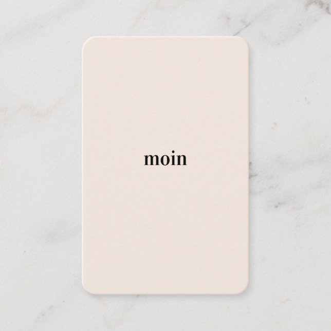 Pure Moin/Hello Visitenkarte (Vorderseite)
