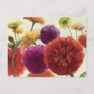 Pure Palette Zinnias Postkarte