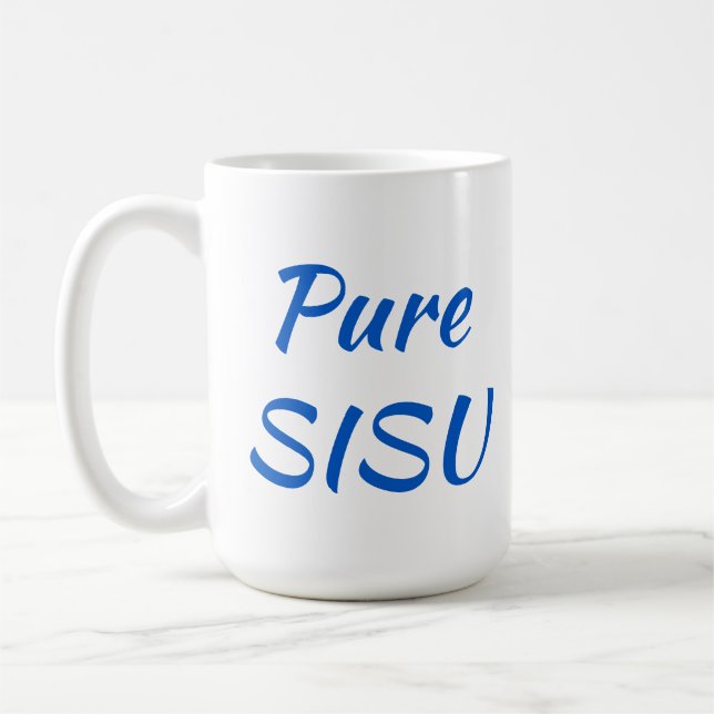 Pure SISU finnische Kaffee-Tasse (15 oz;Weiß) Kaffeetasse (Links)