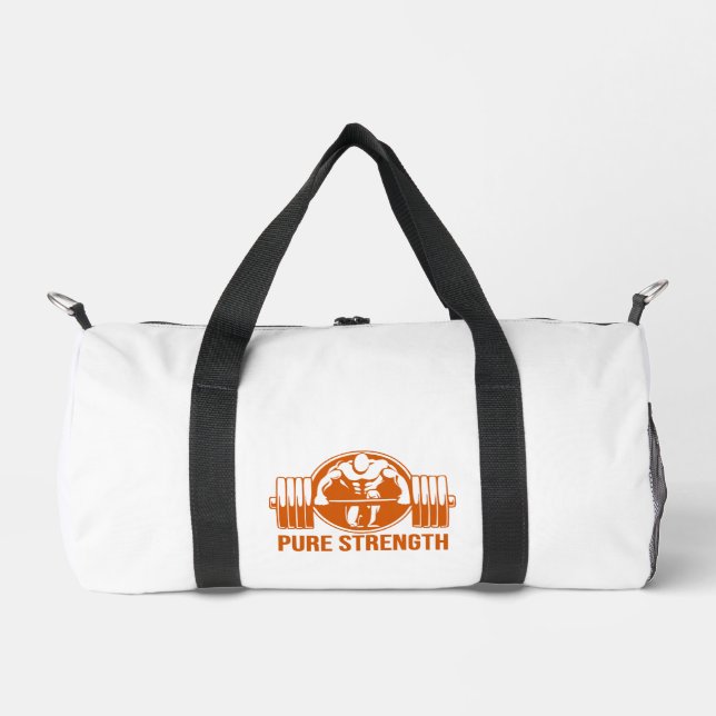 Pure Strength Powerlifting Logo – Gold Edition Fit Duffle Bag (Vorderseite)