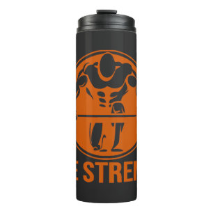 Pure Strength Powerlifting Logo – Gold Edition Fit Thermosbecher