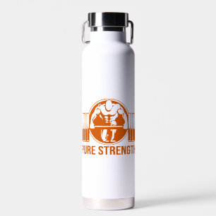 Pure Strength Powerlifting Logo – Gold Edition Fit Trinkflasche