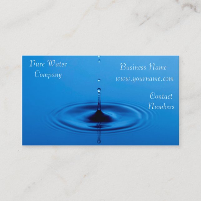 Pure Water Visitenkarte (Vorderseite)