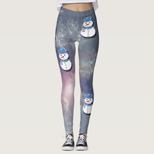Pure White Snowman Leggings (Vorderseite)