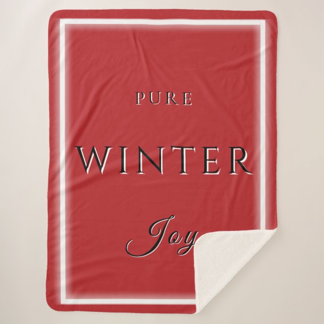 Pure Winter Joy Sherpa Blanket Sherpadecke (Vorderseite)
